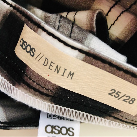 ASOS Denim High waist plaid skinny jeggings. - Picture 7 of 8